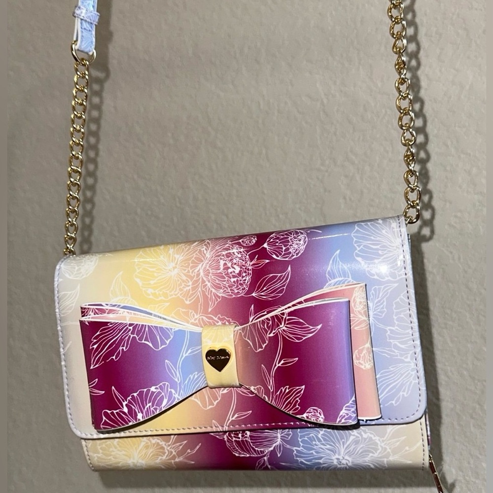 Betsey Johnson Floral Gradient Crossbody Bag